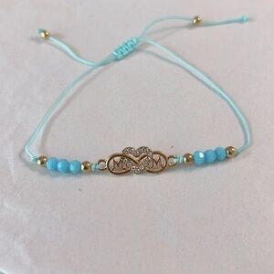Infinity Heart “Mom” Charm Cord Bracelet